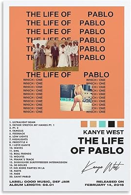 Affiche kanye west la vie de pablo album poster affiche