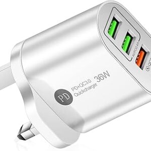 Chargeur mural elonsee 36w pd usb c, adaptateur secteur multiport pour quick charge 3.0 compatible avec iphone 14/14 pro max/13 mini/12/11, nouvel ipad 9, ipad mini 6, galaxy s20 - blanc (36 w). Votre supermarché en ligne au Sénégal, c'est Diaytar
