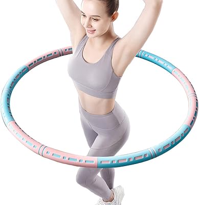 Hula hoop de fitness, cerceau en mousse amovible à 6 sections peut augmenter