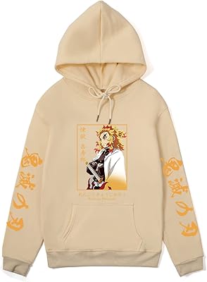 Ringoku kyojuro anime demon slayer impression 3d sweat à capuche unisexe manches longues