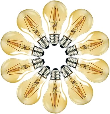 Ampoule led hua qiang wang a60 ambre 4w à filament edison vintage paquet
