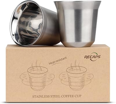 Ensemble de tasses à expresso en acier inoxydable de 80 ml - paquet