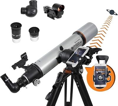 Télescope à réflexion celestron 22460 starsense explorer dx 102az avec application pour smartphone