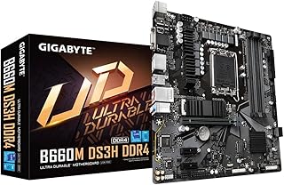 Carte mère noire gigabyte b660m ds3h ddr4 (socket 1700/b660/ddr4/s-ata 600/micro atx)