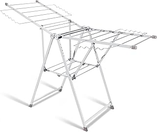 Étendoir à linge pliable dewey, étendoir à linge intérieur/extérieur en acier inoxydable, étendoir