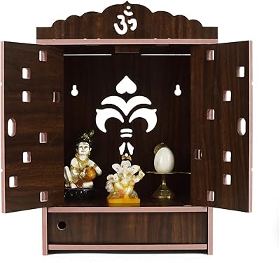Structure murale à suspendre en bois mdf praha pour la maison pooja mandir
