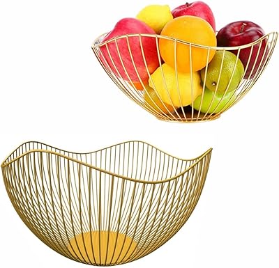 Tsb grand bol à fruits en fil métallique féerique grand panier de rangement
