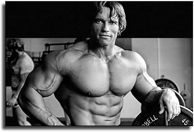 Affiche sur toile d'art de culturisme kjs arnold schwarzenegger imprimée sur le mur