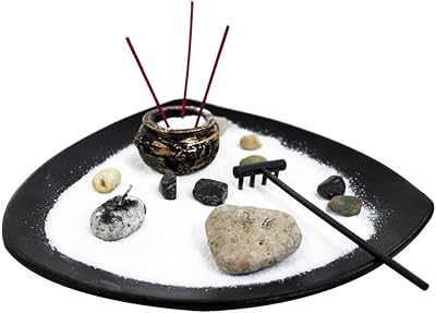 Ensemble de table de jardin zen de luxe (bougies en cire encens etc.)