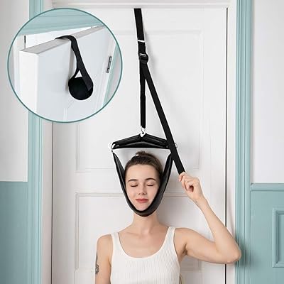 Appareil de traction du cou à domicile, portable pour soulager la douleur au