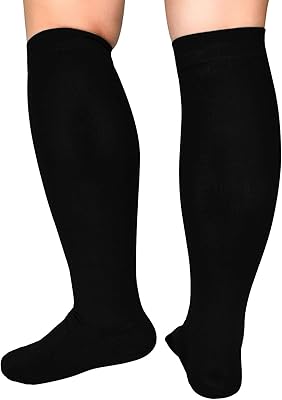 Chaussettes de compression extra larges pour mollets pour femmes et hommes 20-32 mmhg