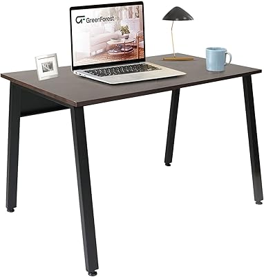 Bureau d'ordinateur moderne ar d'egid, grand bureau d'écriture et d'étude durable pour la maison et le bureau avec pieds extra solides (noir). Diaytar Sénégal : Simplicité, rapidité, économie