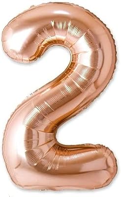 Party time ballon en aluminium numéro 2 champagne doré grandes de ́corations