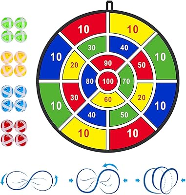 Grand jeu de fléchettes de 72 cm pour enfants enfants avec 12