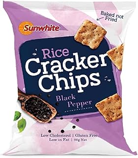 Craquelins de riz blanc soleil et poivre noir, 90 g