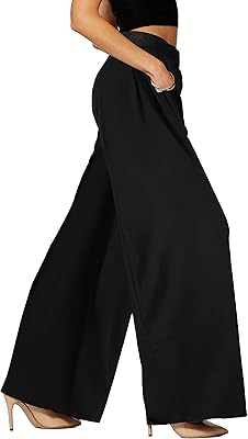 Pantalon palazzo de luxe avec poches pour femme - taille haute - modèles