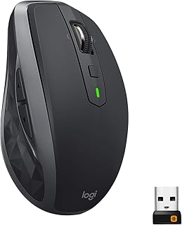 Souris sans fil logitech mx anywhere 2s, multi-appareils, bluetooth 2,4 ghz avec récepteur