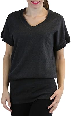 Pull en tricot doux à col en v pour femme