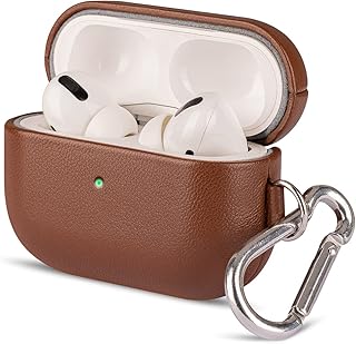 Étui en cuir pour airpods pro avec clip étui lobby