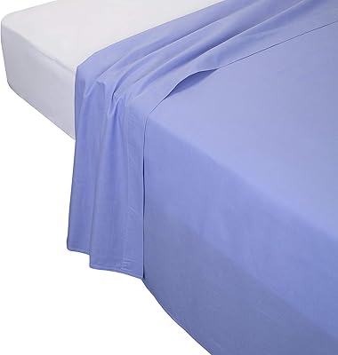 Drap de lit belcoline home kama, taille 160/180-260 x 270 cm, couleur bleu