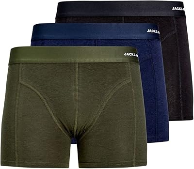 Jack & jones gabasic bamboo trunk pour homme, 3 pièces, toujours disponible, boxer