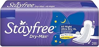 Serviettes hygiéniques stay free dry max all night (28 pièces)