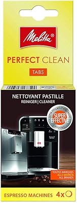 Comprimés nettoyants pour cafetière melita perfect clean tabs, 1,8 g x 4 comprimés