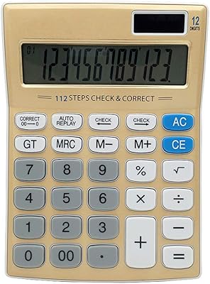 Grande calculatrice de bureau mingshin, batterie solaire double puissance avec grand écran lcd