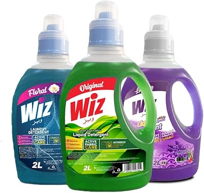 Détergent liquide wizz 2l + 2l (rose + original + lavande assortie)