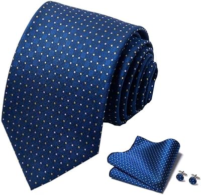 Ensemble de cravates en soie pour hommes, boutons de manchette carrés de poche
