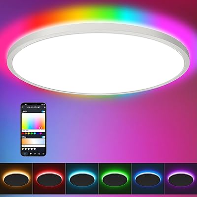 Plafonnier intelligent de 12 pouces led ultra fin à changement