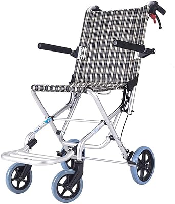 Fauteuil roulant pliant en aluminium léger, poussette pour handicapés, outils de marche pratiques