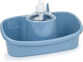 Distributeur de savon et porte-éponge forte plastic 3 en 1 - 250 ml - bleu. Optimisez votre budget avec Diaytar Sénégal