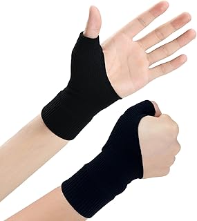 Gants de compression de soutien de poignet de pouce 2 pièces, manchons