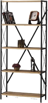 Reko -étagère échelle, bibliothèque à 5 niveaux, étagères de rangement 120 cm