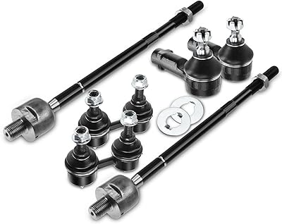 Kit de suspension avant 6 pièces a-premium avec installation d'extrémité de barre