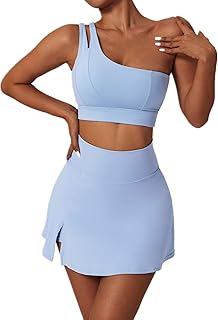 Jupe de tennis pour femmes, ensemble de soutien-gorge de sport de golf taille haute, jupe à une épaule, soutien-gorge de sport pour la course et l'entraînement. Toutes les catégories, tous les prix sur Diaytar
