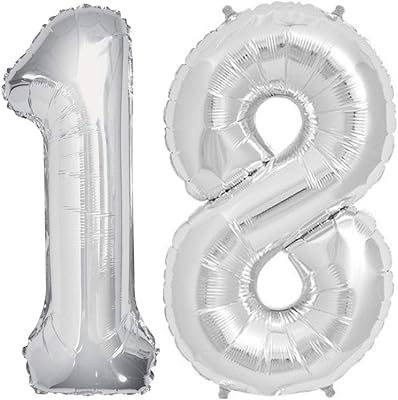 Ballon argenté tilbit numéro 18, 40 pouces