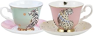 Ensemble de tasses à thé et soucoupes yvonne eileen big cat