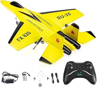 Fx-820 rc glider 2.4g 2ch rtf stabilisé su-35 fighter jet airplane simulator mousse