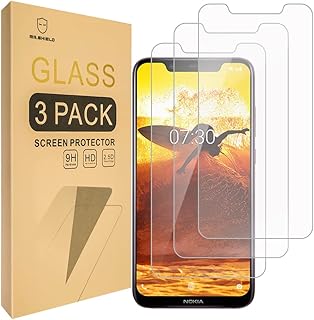 Protecteur d'écran mr.shield pour nokia 8.1 [verre trempé] [dureté 9h] [paquet de 3]