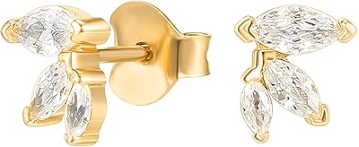 Boucles d'oreilles en argent sterling plaqué or 14 carats avec motif constellation grimpante