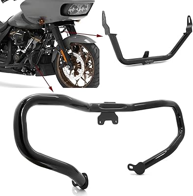 Barre de protection moteur hachée avec support de protection pour harley road glide