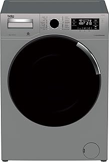 Lave-linge à chargement frontal beko, capacité 9 kg, 1400 tr/min, 16 programmes, argent