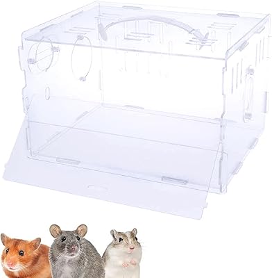 Cage intul en acrylique transparent pour hamsters, souris, petits animaux, monocouche