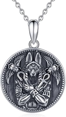 Bijoux égyptiens pour femmes et hommes pendentif anubis en argent sterling, pendentif scarabée
