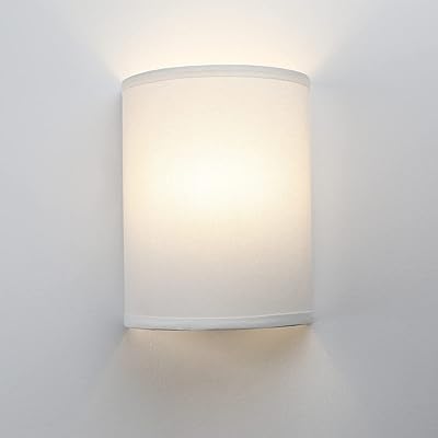 Lampe de nuit murale semi-cylindre en tissu de chevet simple rétro industriel primo