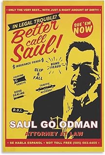 Affiche d'art mural sur toile fu wei better call saul, affiche d'art mural
