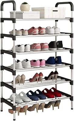 Étagère à chaussures étagère chaussures autoportante 6 niveaux u-home de rangement pour organisateur