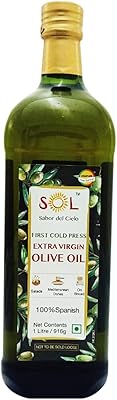 Huile d'olive extra vierge espagnole sol en bouteille en verre (1l)